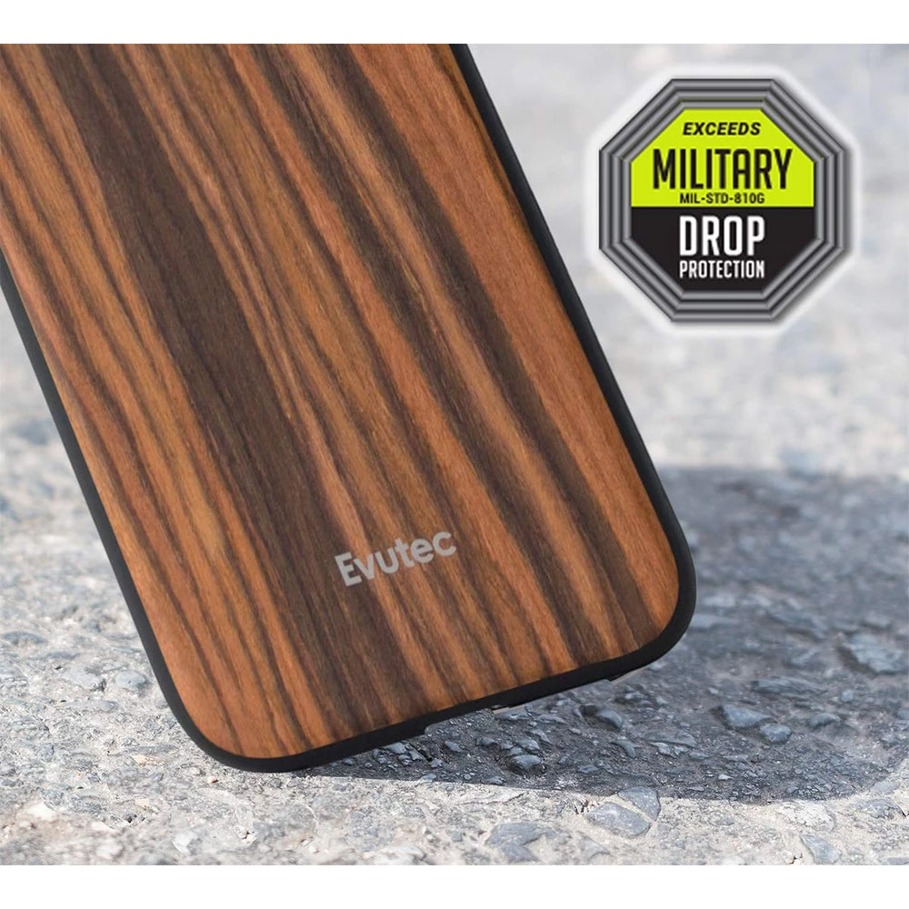 Evutec AER Wood Drop Proof Case Cover For Apple iPhone X/XS w/Car Vent Mount BRW — image 5