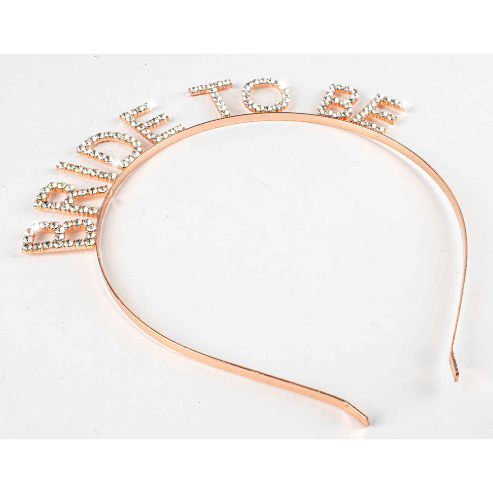 LMD Bride To Be Rose Gold Ladies Headband Hens Party Celebration Accessory Gift (2 Pack)