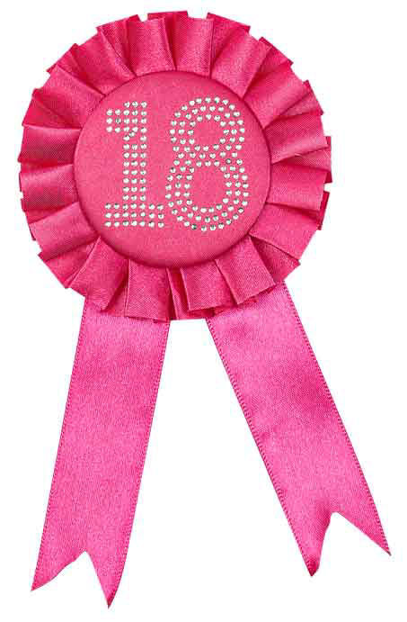 LMD Diamante 18th Rosette Party Celebration Girls Fashion Birthday Costume — Pink