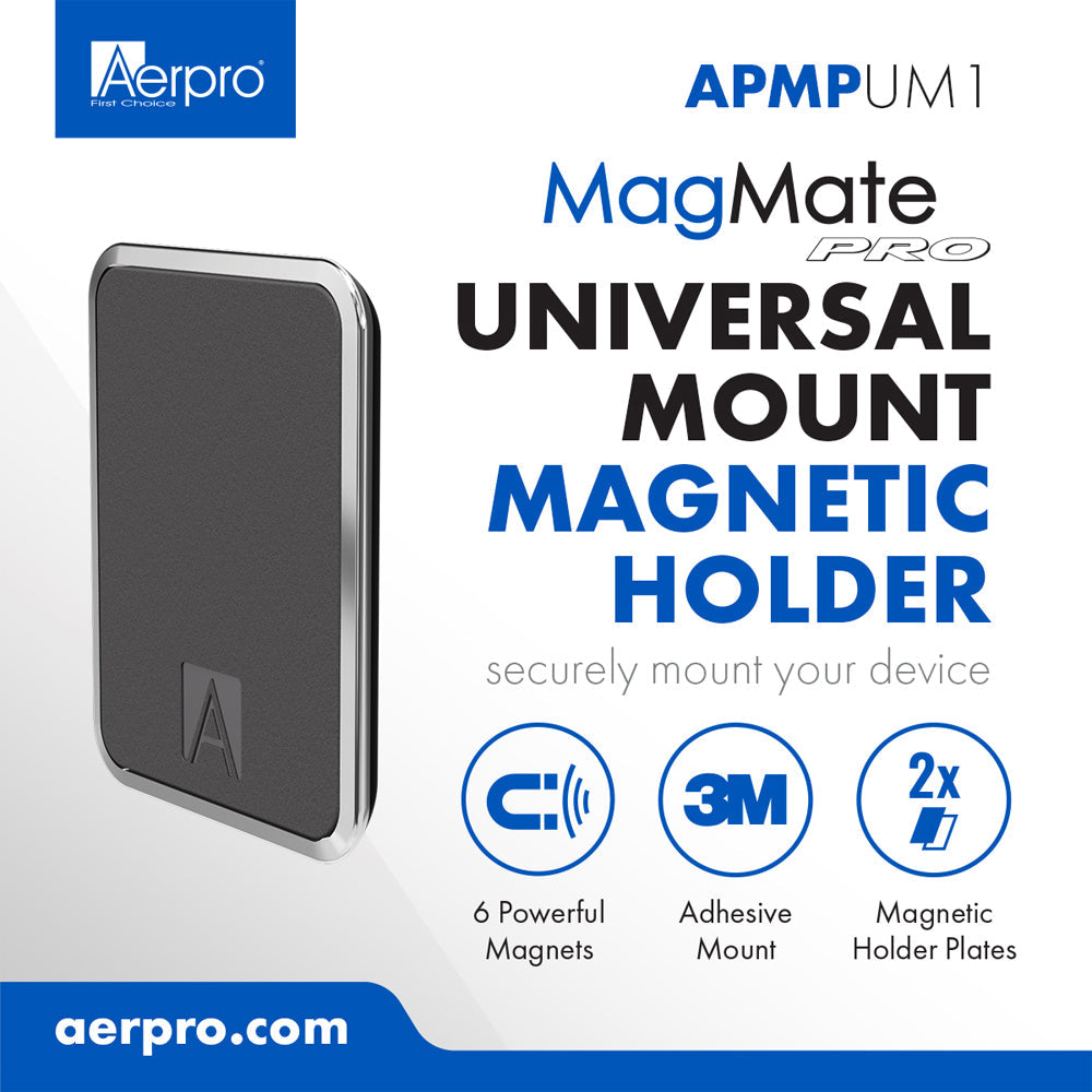 Aerpro APMPUM1 Universal Magnetic Car Mount Holder Stand For Mobile Phones Black — image 2