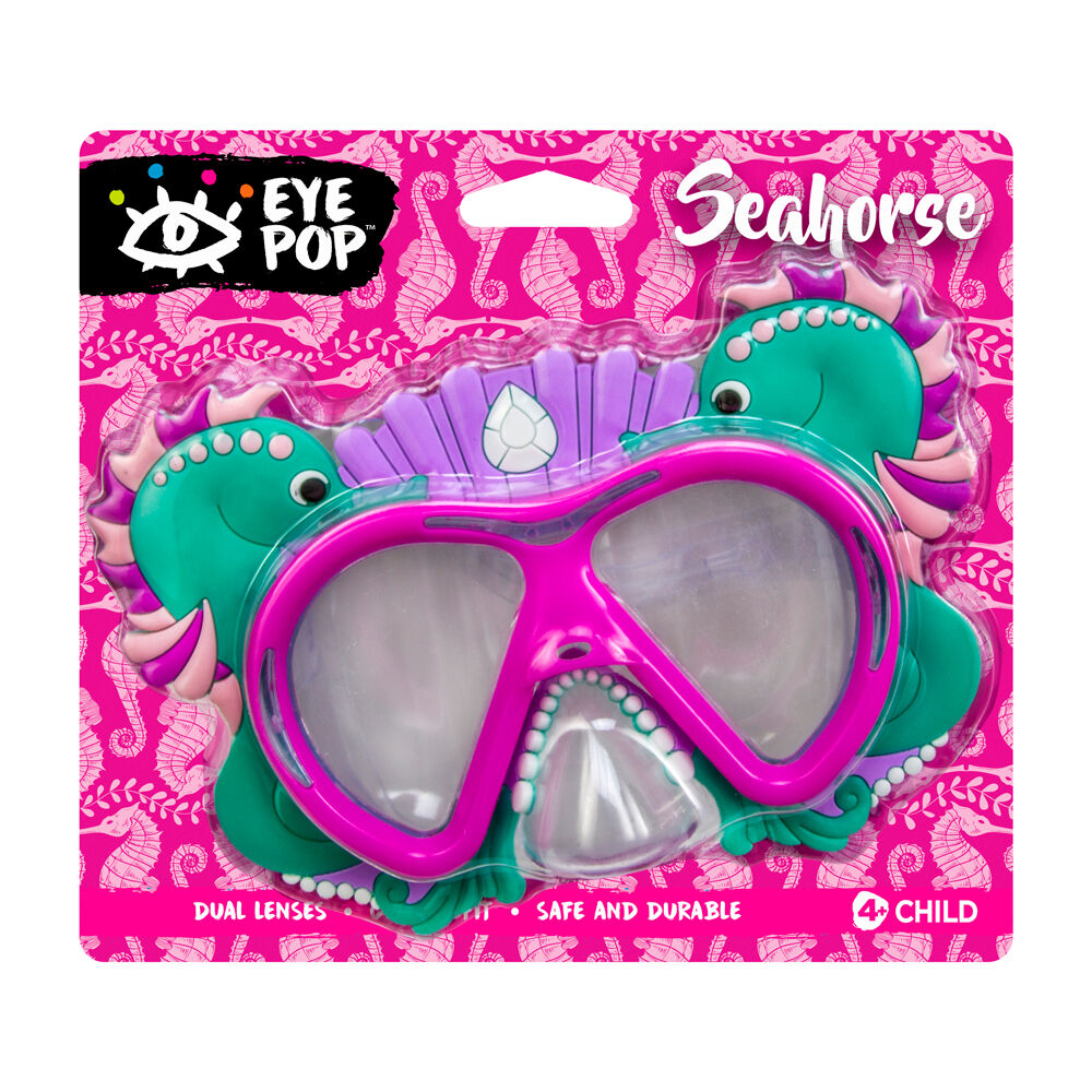 Aqua Leisure Clear Lens Character Swimming Goggle Mask w/ Strap Assorted