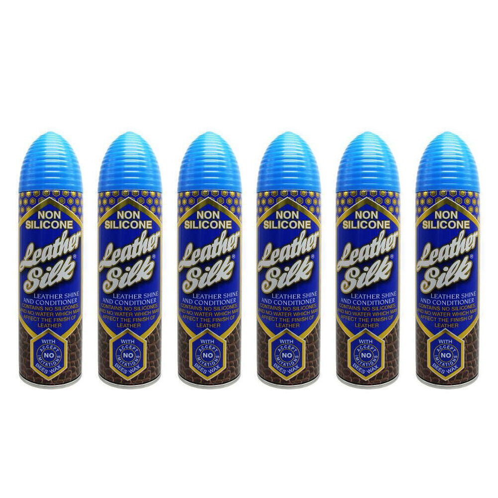Non-Silicone Aristowax Leather Silk Spray 225ml Polish Shine Conditioner (6 Pack)