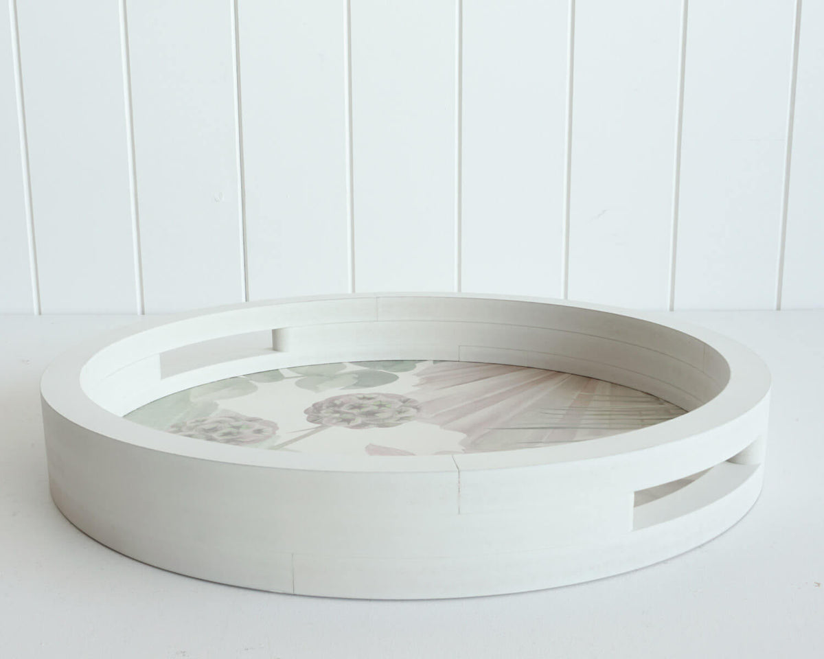 Rayell Botanica Round Food/Kitchen Serving/Dining/Display Tray Pink 40x40x6cm — image 2