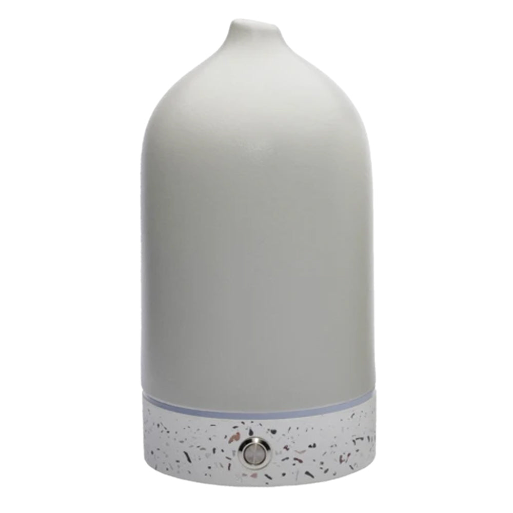Homedics Ellia Pure Electric Ultrasonic Aroma Diffuser Ceramic/Terrazzo Pure 19.6cm — Grey