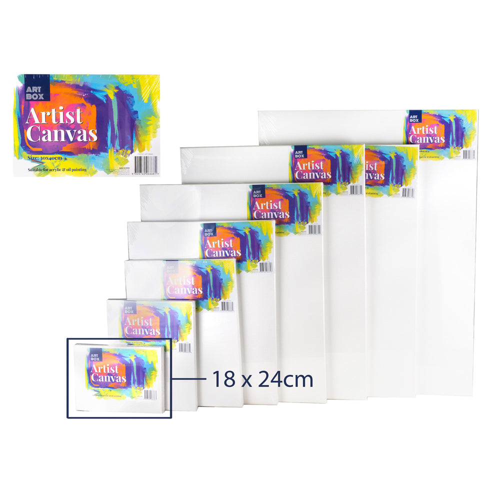 Art Boxd 24cm Thins Artist Canvas 280gsm Acrylic & Oil Painting Art/Craft White — image 2