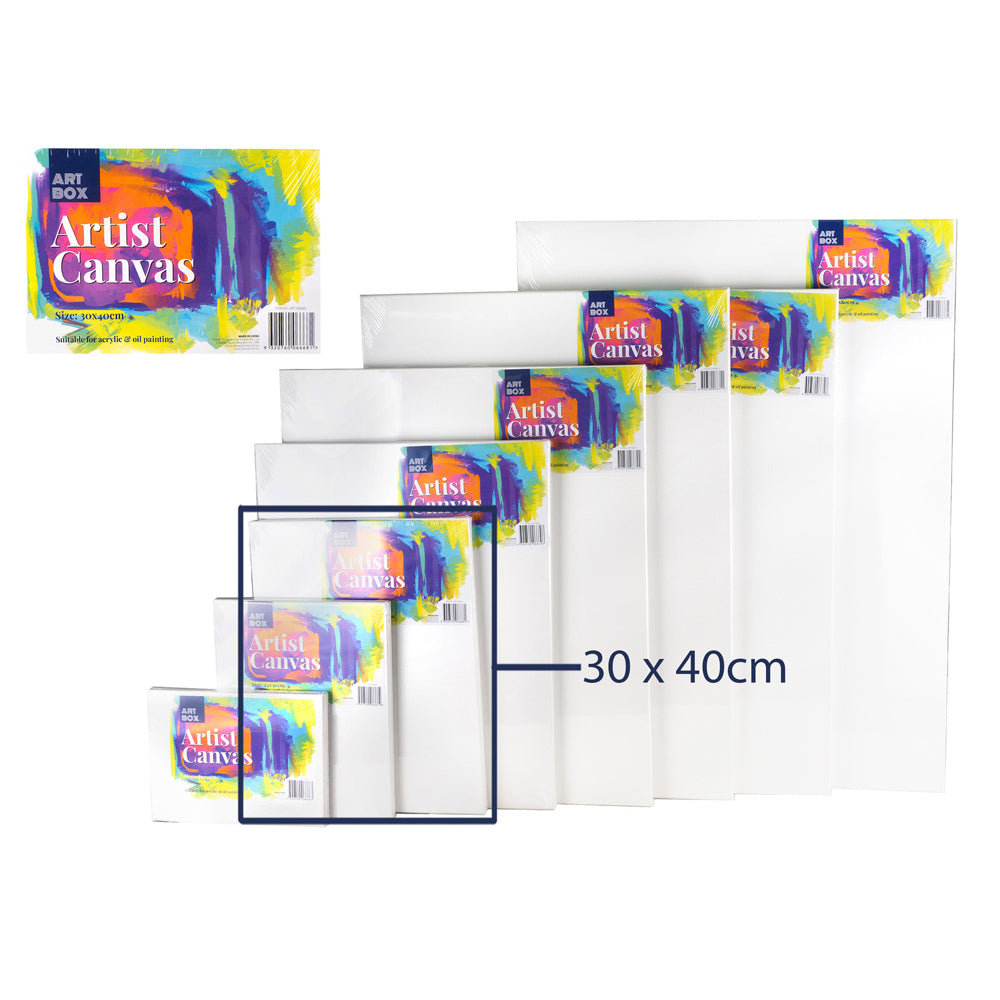 Art Boxd 40cm Thins Artist Canvas 280gsm Acrylic & Oil Painting Art/Craft White — image 2