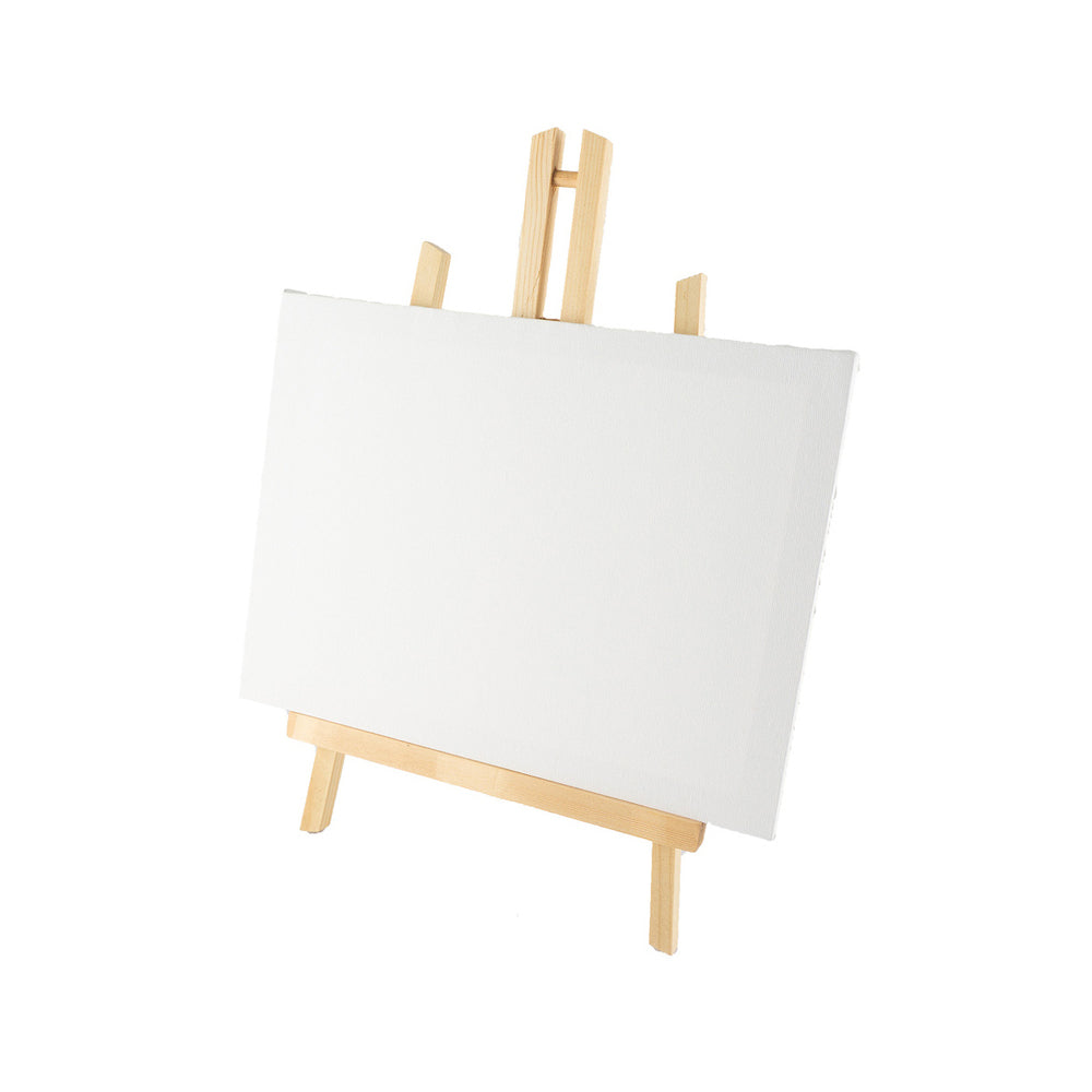Art Boxd 18cm Stretched Canvas 280gsm w/ Wooden Easel Medium Thick (6 Pack) — image 2