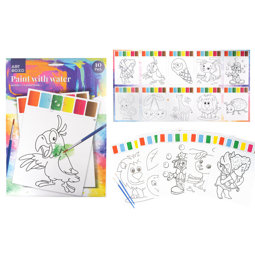 Art Boxd Paint w/ Water Kids/Children Fun Activity Watercolour Paint Set Assort — image 2