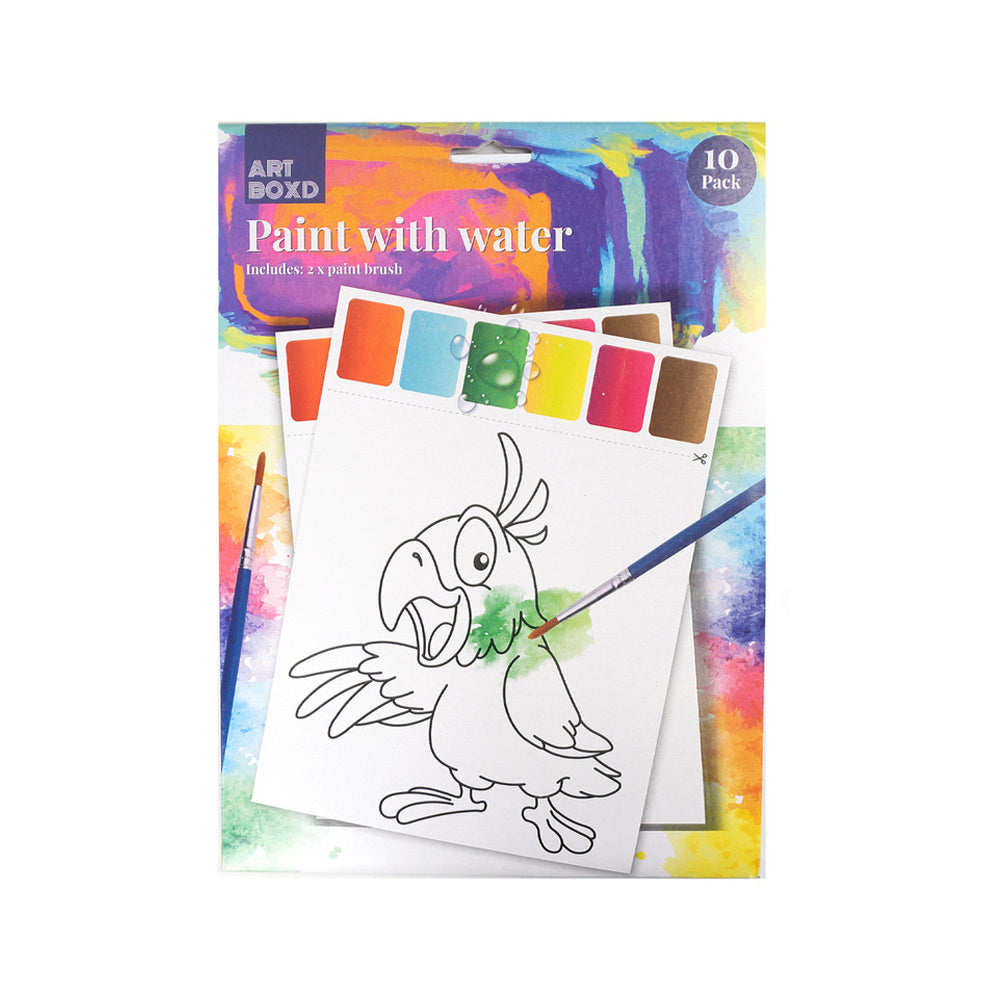 Art Boxd Paint w/ Water Kids/Children Activity Watercolour Paint Set Assort (8 Pack)