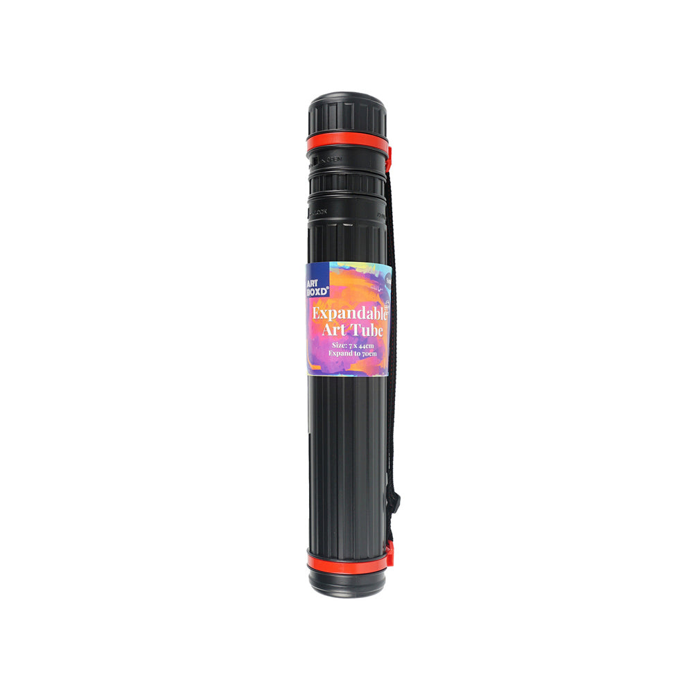 Art Boxd 44.5cm Expandable Poster/Art Storage Tube Painting Paper Holder Black