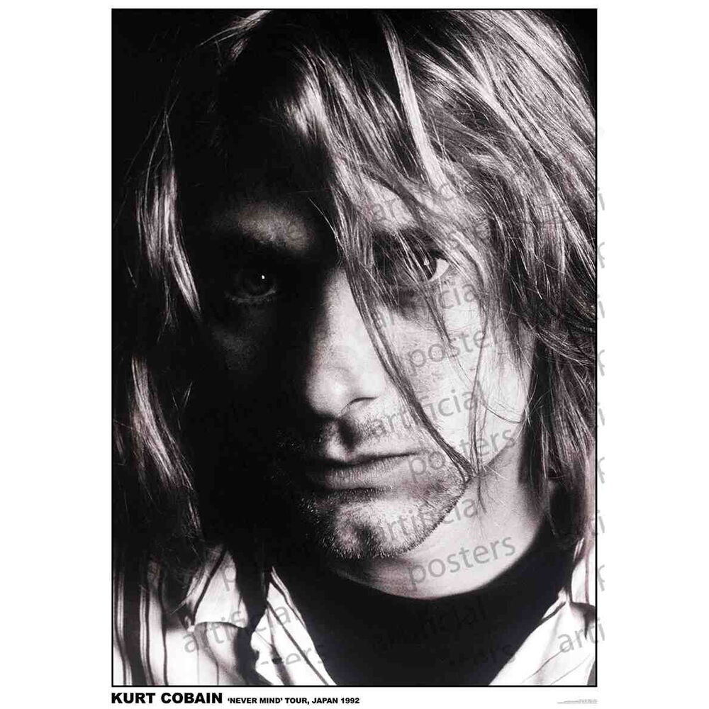 Impact Merch Nirvana Kurt Cobain Euro Poster 84x59.5cm Hanging Wall Decor
