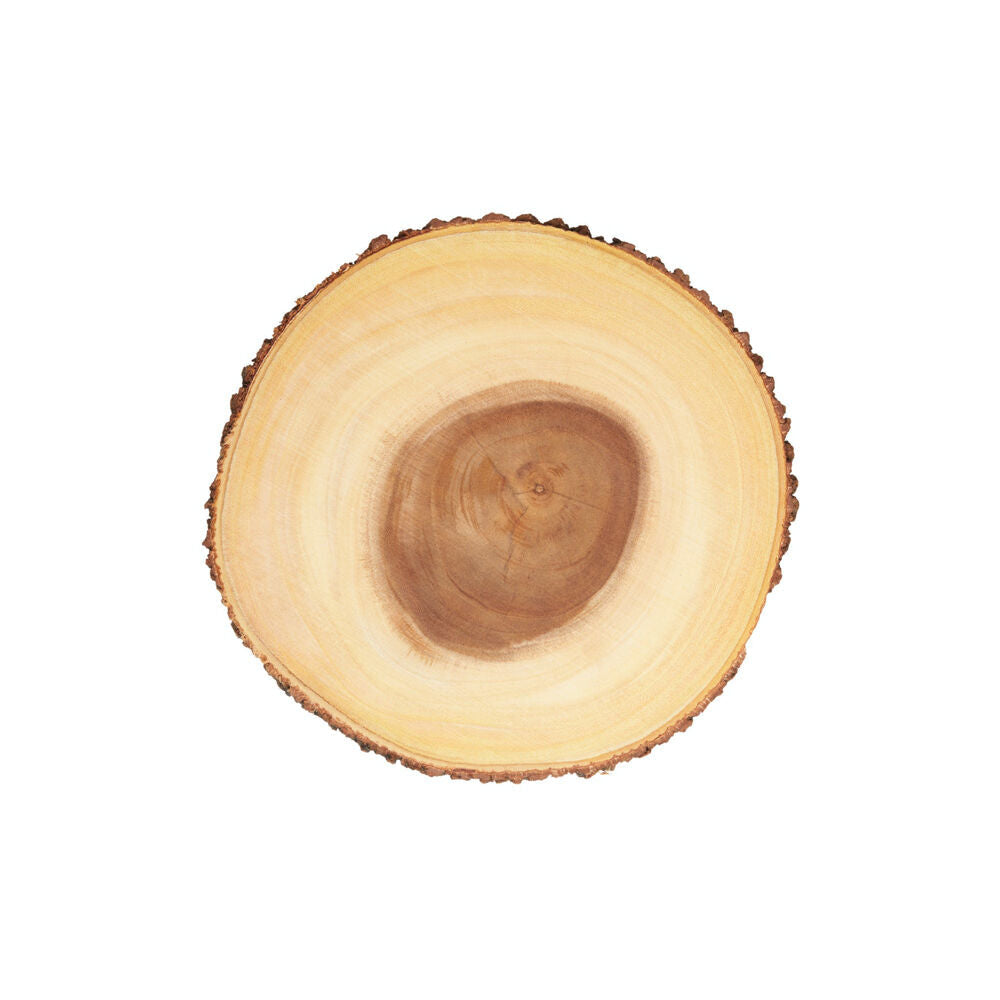 Artesa Acacia Wood Rustic Round Wooden Serving Board Entertaining — Large 35cm