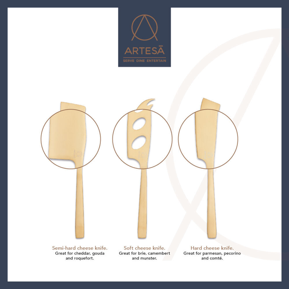 Artesa 4PK Artesa Set of Brass Finished Cheese Knives Dinner Party/Entertaining (2 Pack) — image 5