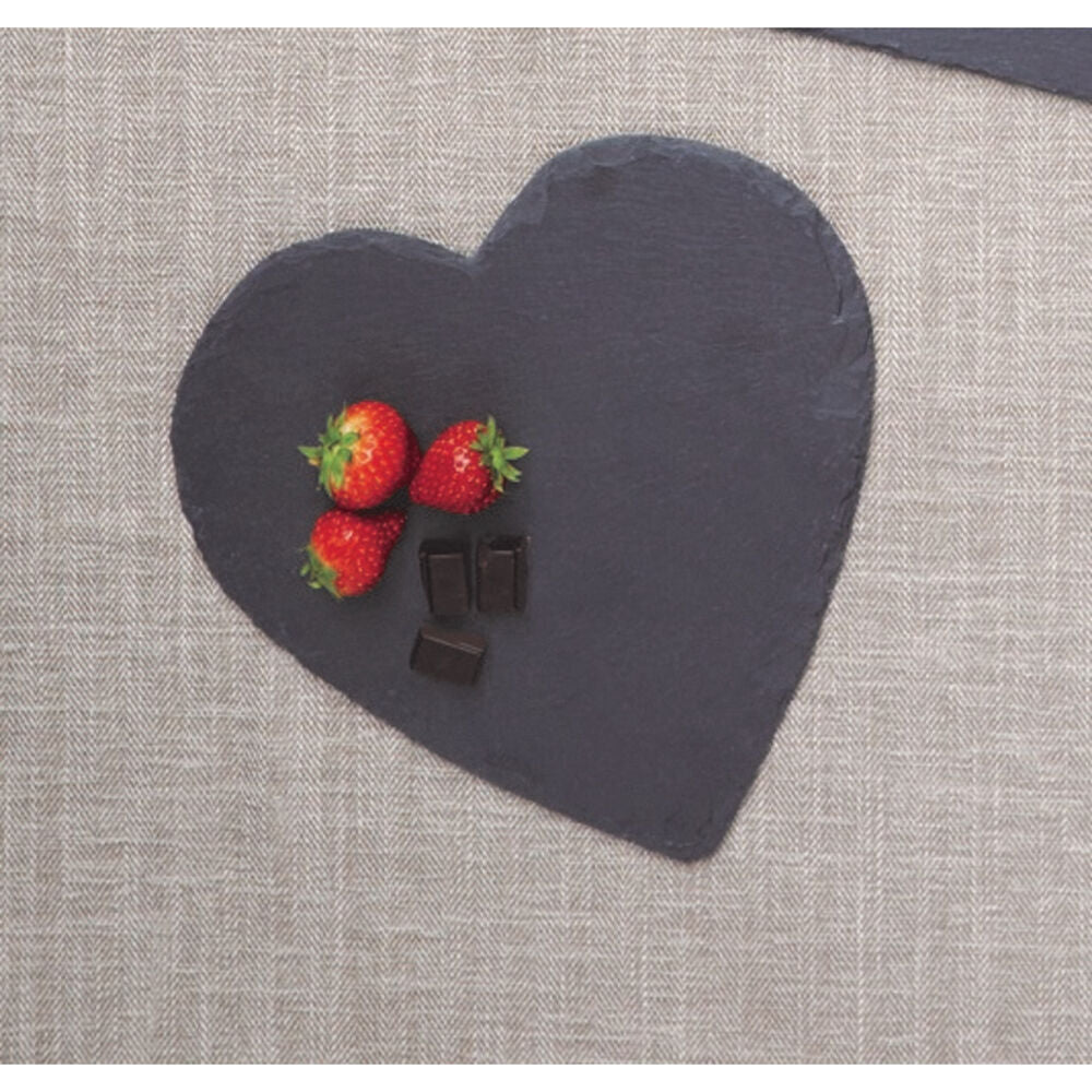 Artesa Rustic Slate Heart Shaped Serving Platter/Tray Charcuterie/Entree (2 Pack) — image 5