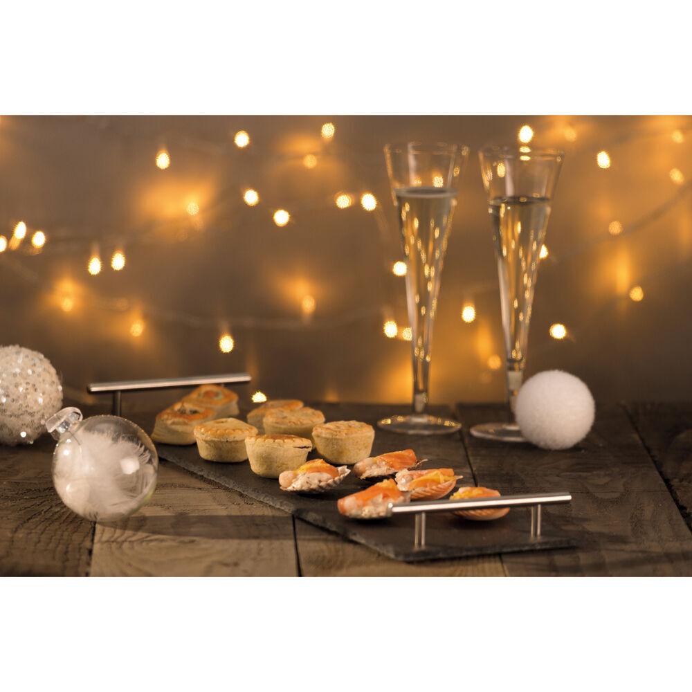 Artesa Slate Rectangular Serving Platter w/Brushed Brass Handles 60x15cm (2 Pack) — image 5