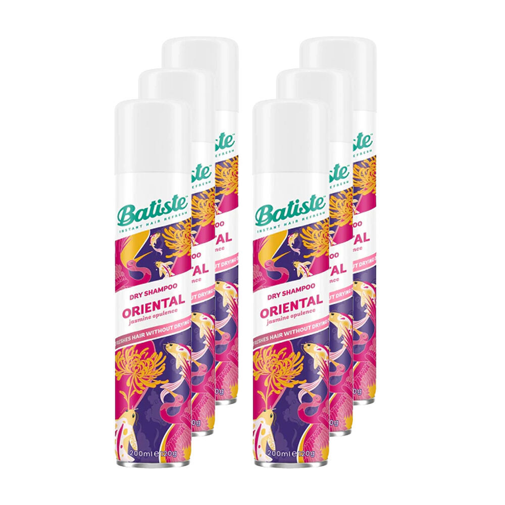 Batiste Dry Shampoo Oriental Long Lasting 200ml Jasmine Opulence (6 Pieces)