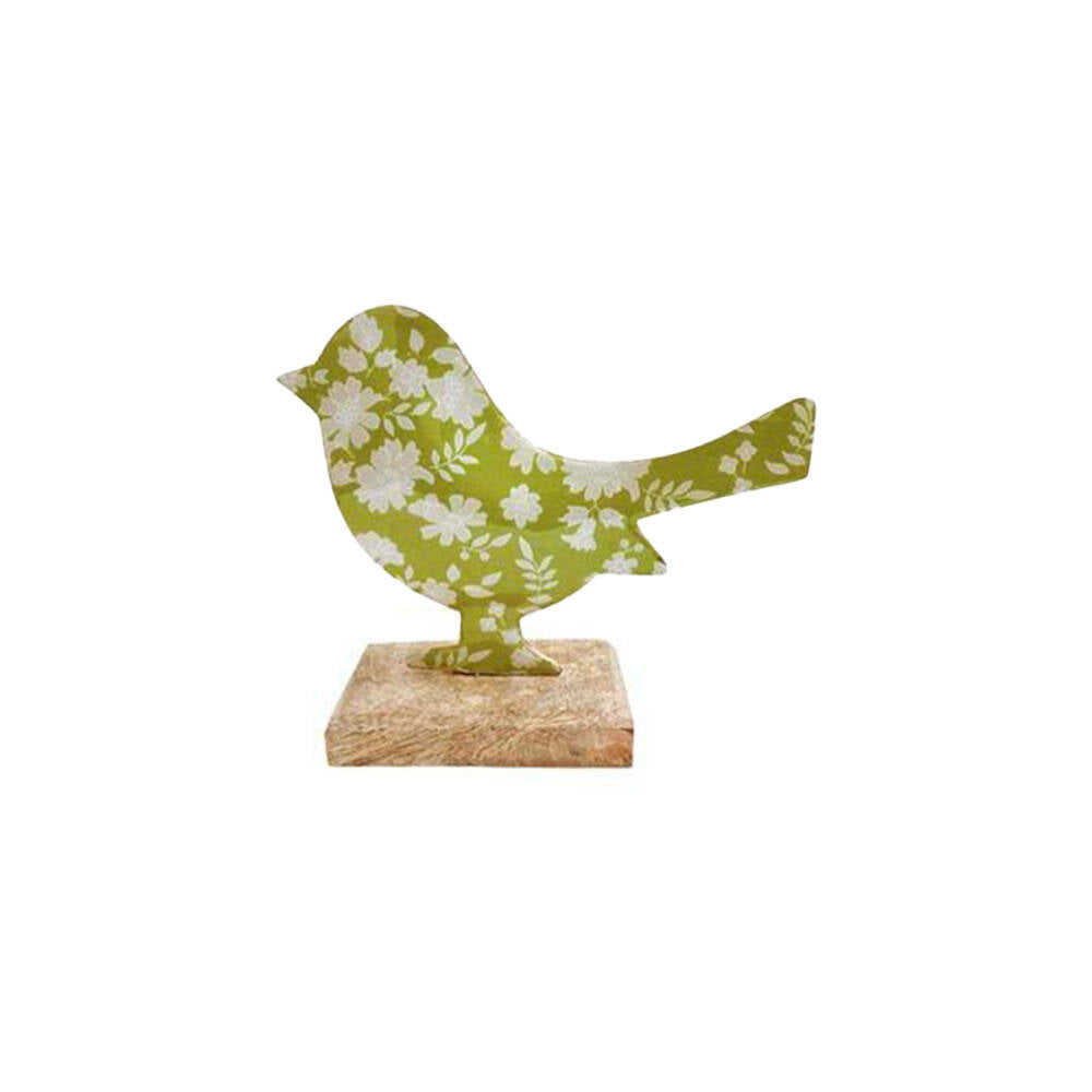 LVD Floral Bird Figurine Iron/Wood Home Tabletop Decor 15x13cm Assorted (3 Pack) — image 4
