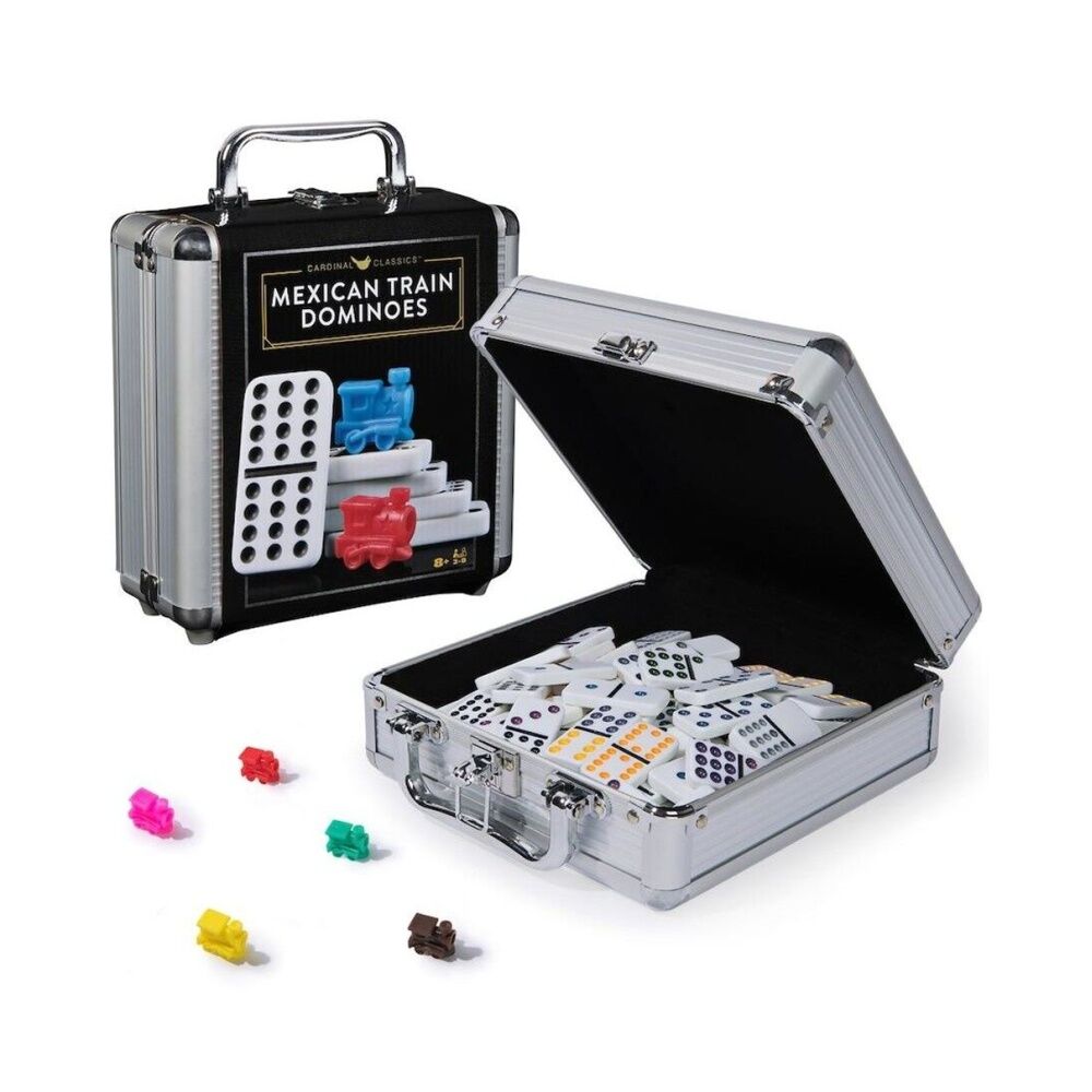 Cardinal Classics 2-8 Players 8y+ Mexican Train Dominoes Game w/Aluminum Case — image 3