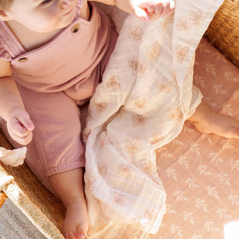 Aden & Anais Aden Anais Earthly 120x120cm Organic Muslin Swaddle Baby/Infant Blanket (4 Pack) — image 6