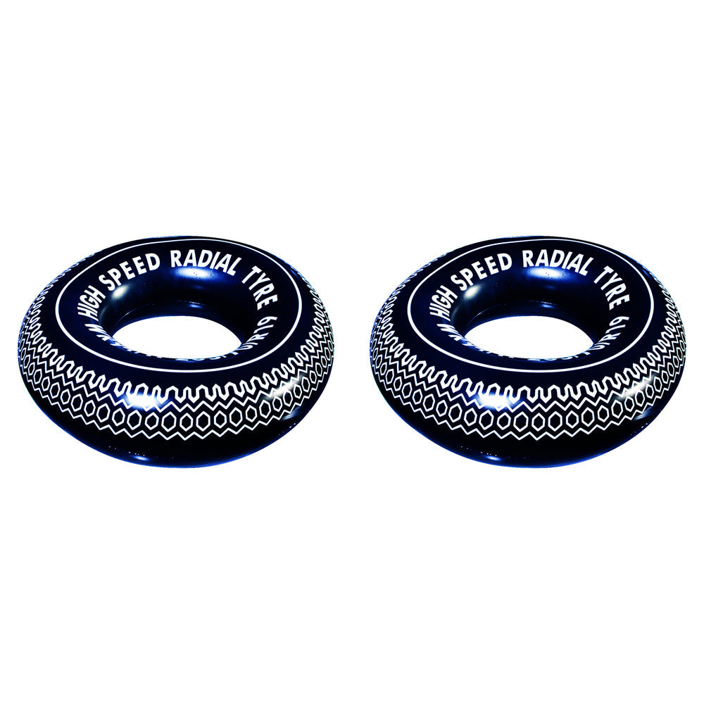 Airtime 90cm Swim Ring Tyre Pool/Beach Floater Round Kids/Adult Blue/White (2 Pack)