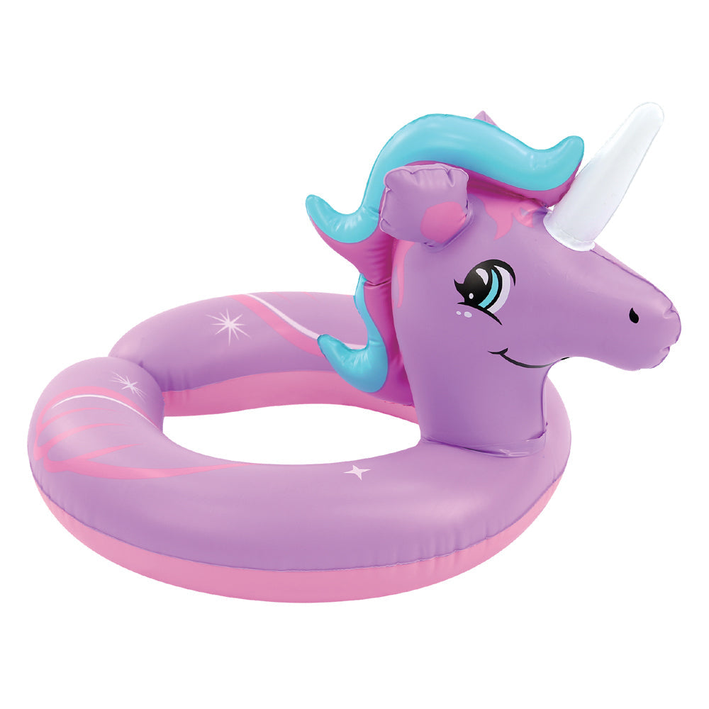 Airtime PVC Unicorn Split Swim Ring Outdoor Camping Pool Float Toy 51cm Pink