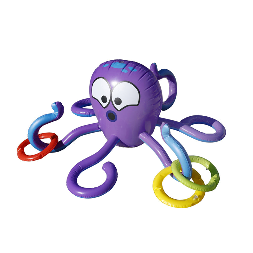 Airtime 90x40cm Octopus Sprinkler & Tossing Game Kids Outdoor Toy w/ Rings 3y+