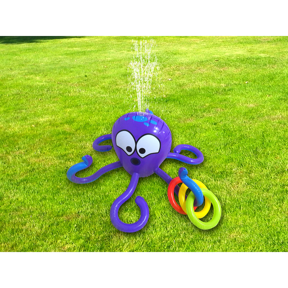 Airtime 90x40cm Octopus Sprinkler & Tossing Game Kids Outdoor Toy w/ Rings 3y+ — image 2