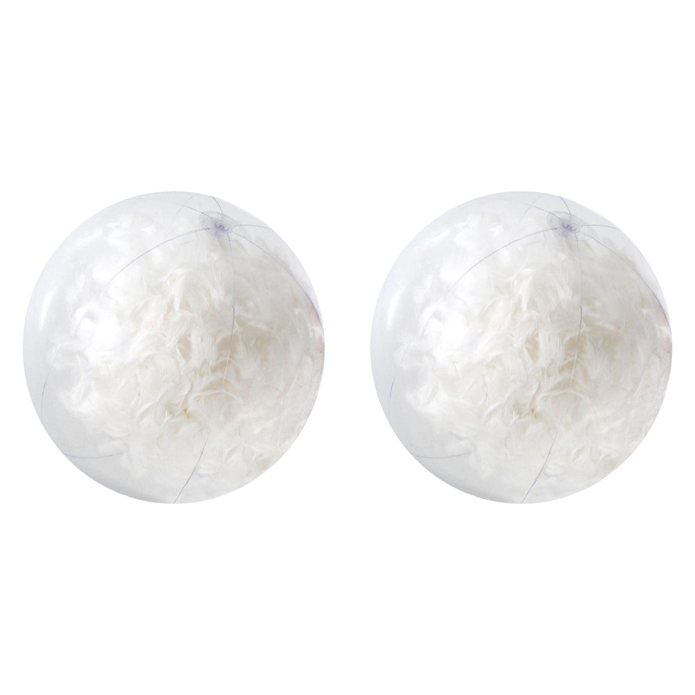 Airtime 60cm Light As a Feather Beach/Pool Ball Family Fun Outdoor Toy White (2 Pack)