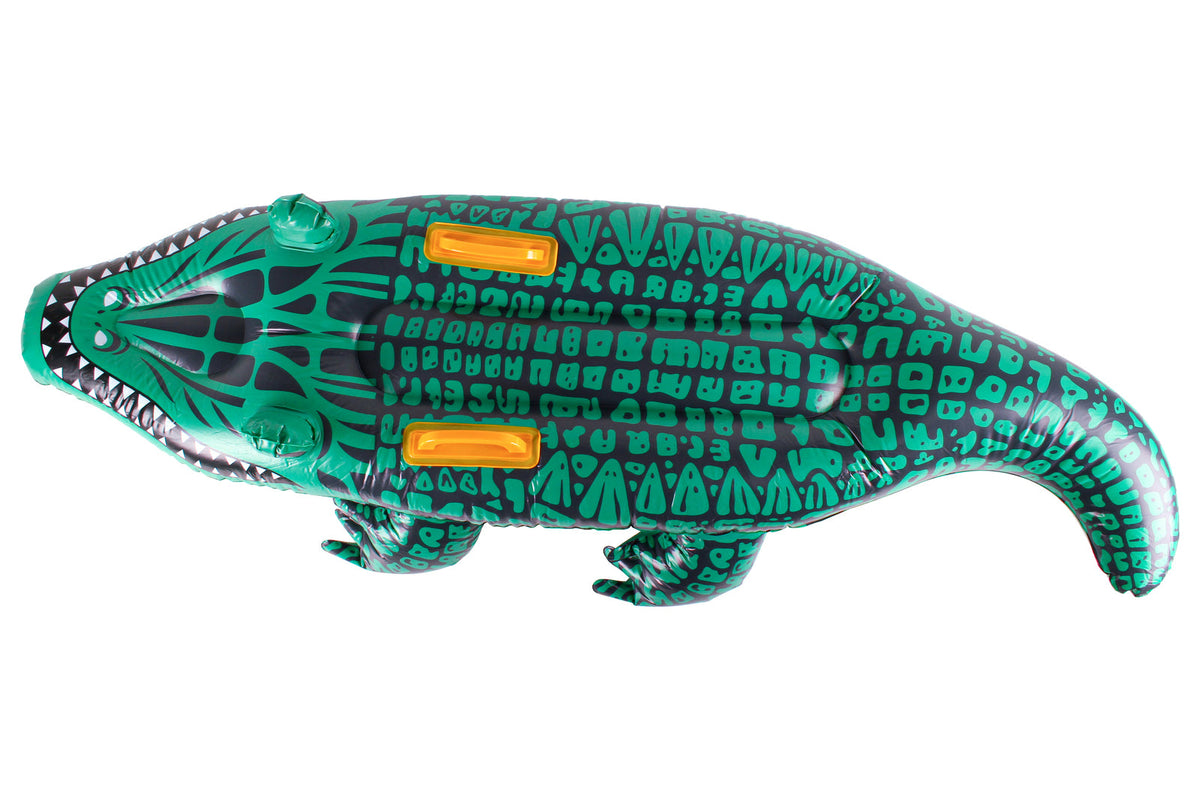 Airtime 143x48cm Inflatable Crocodile w/ Handles Pool/Beach Floating Toy Green — image 2