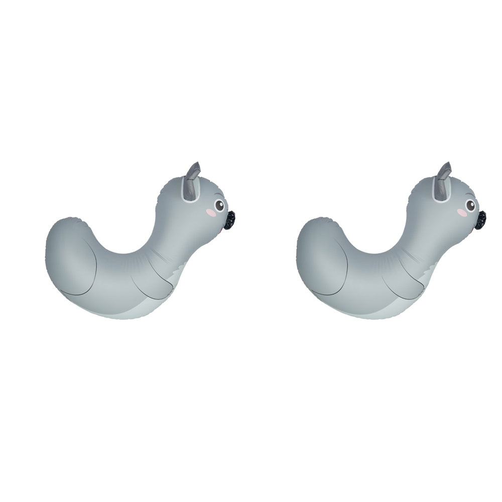 Airtime 92x85cm Koala Pool/Beach Racer Floater w/ Repair Patch Kids 3y+ Grey (2 Pack)
