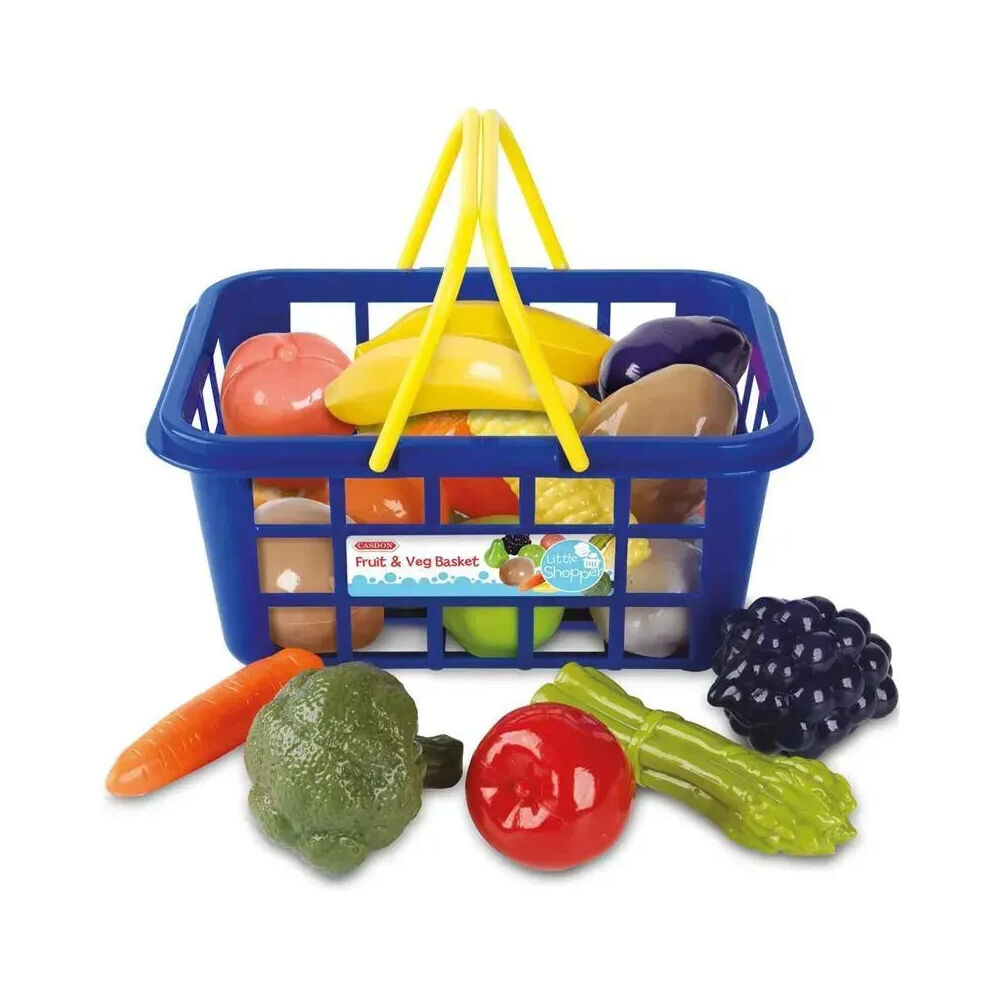 Casdon Kids 3y+ Fruit & Vegetable Pretend Grocery Shopping Basket Toy — image 2