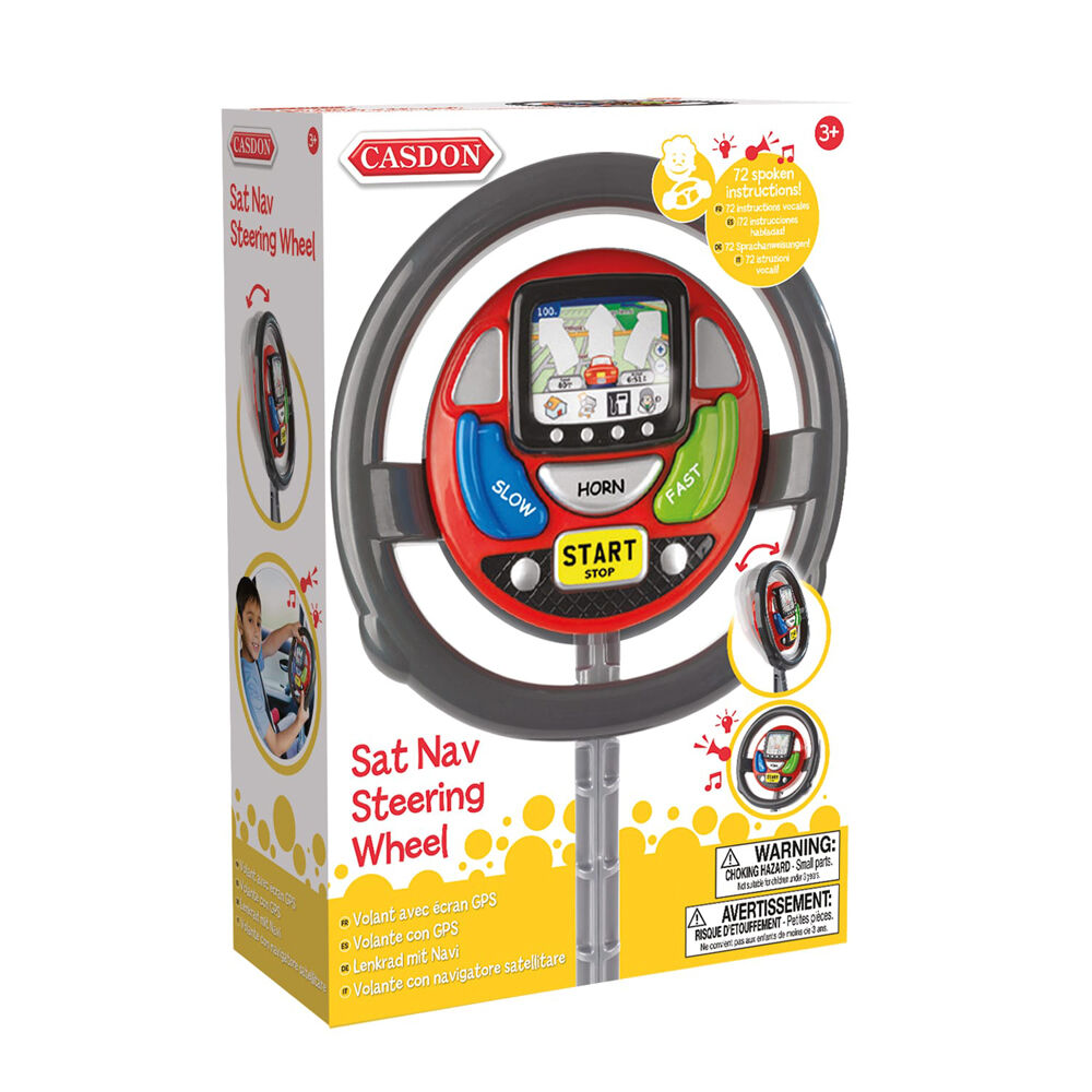 Casdon Sat Nav Steering Wheel Role-play Interactive Driving Toy Kids 3y+ Black — image 3