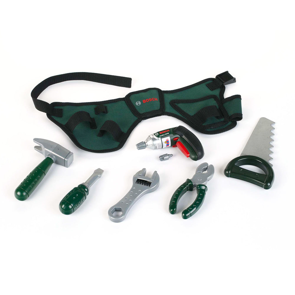 Bosch Tool Belt Set Drill/Saw/Hammer/Screw Driver Kids/Children Play Toy 3+ (8 Pieces) — image 2