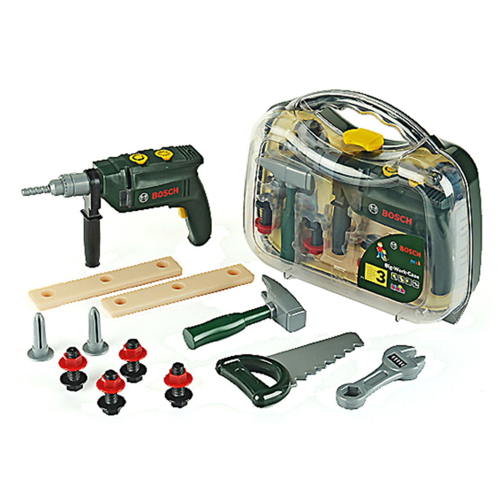 Bosch Toy Tool Case w/ Hammer Drill Toy Kids/Children Pretend Play Set 3y+
