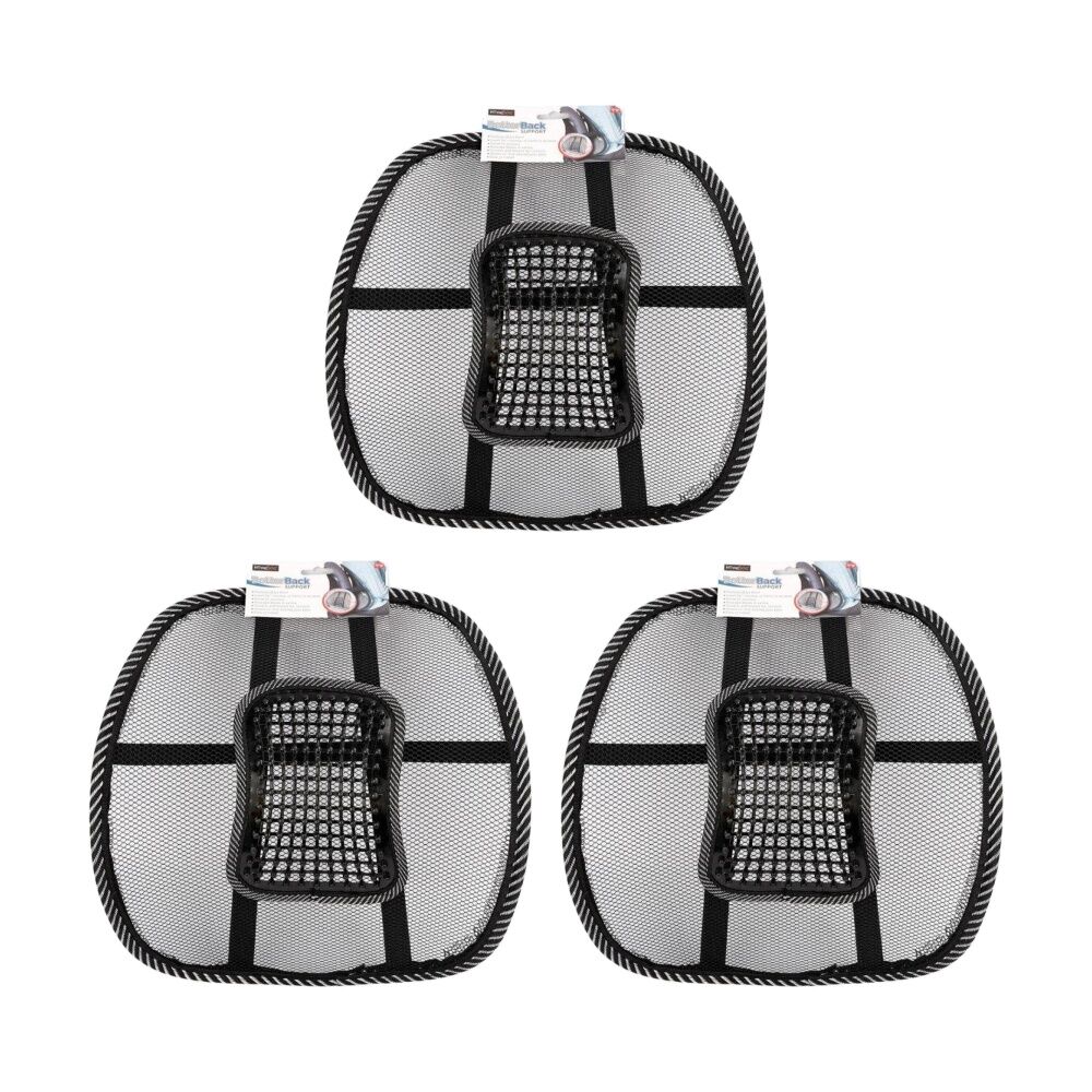 Homebrite Better Back Support Bushion Mesh Contruction For Office Chairs (3 Pack)