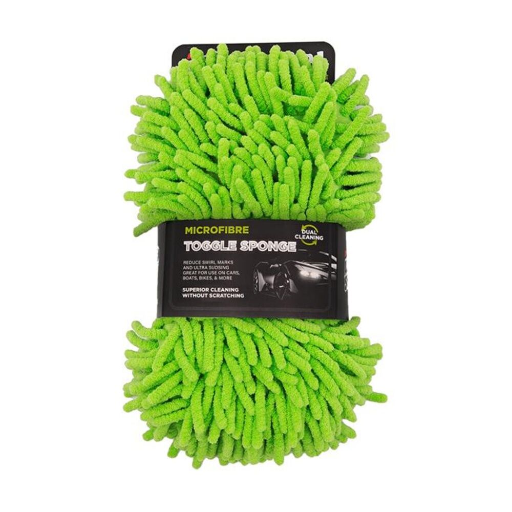 Autoshift 23x13cm Microfibre Toggle Sponge Double Sided Car Clean Accessory