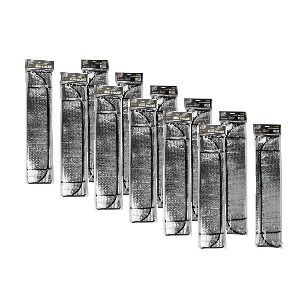 Autoshift Foldable Windscreen Sunshade Vehicle Accessory 147x70cm Silver (6 Pack)