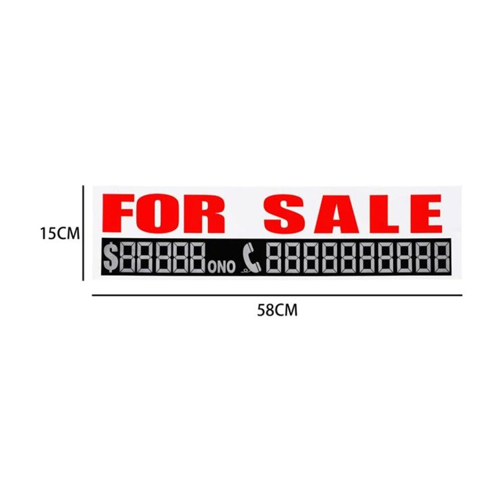 Autoshift Car/Vehicle Label/Sign For Sale Sign w/Dry Erase Marker 58x15cm (6 Pack) — image 4