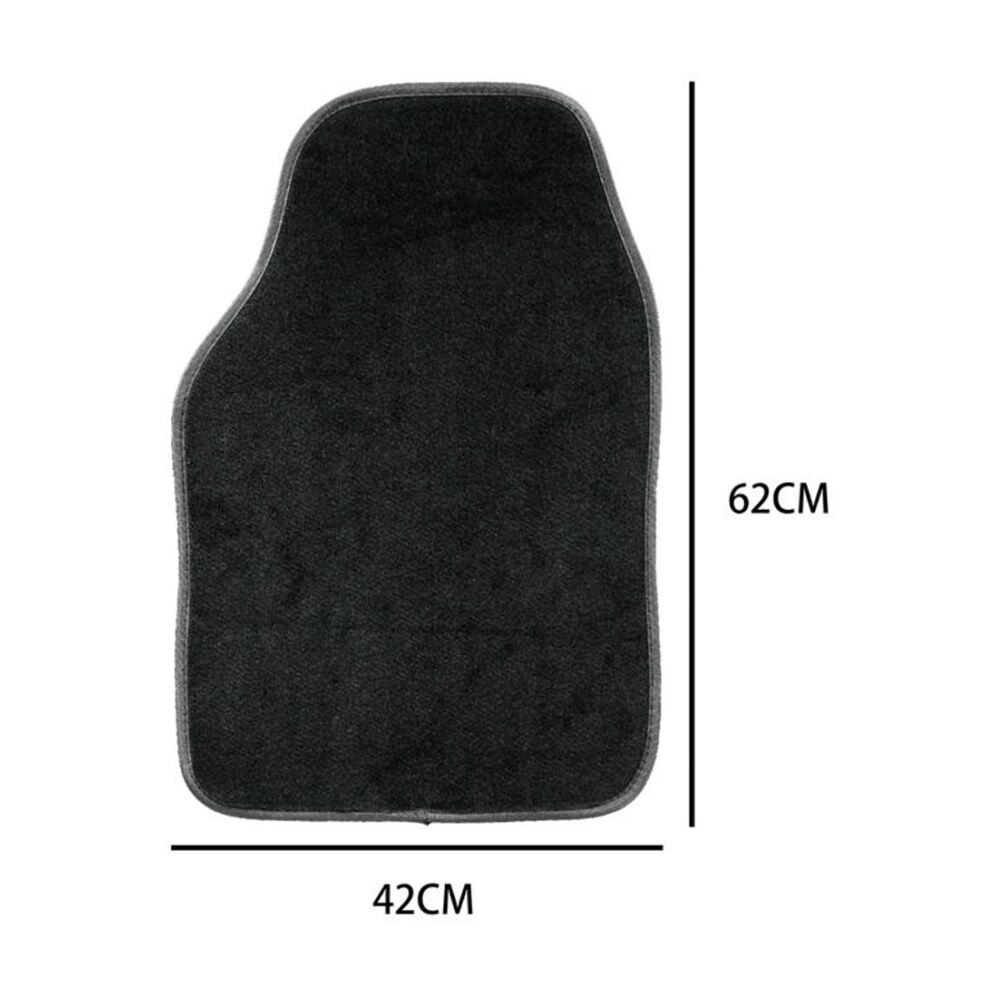 Autoshift Universal Fit Car Floormats Front & Rear Seats Black Carpet (4 Pieces) — image 3