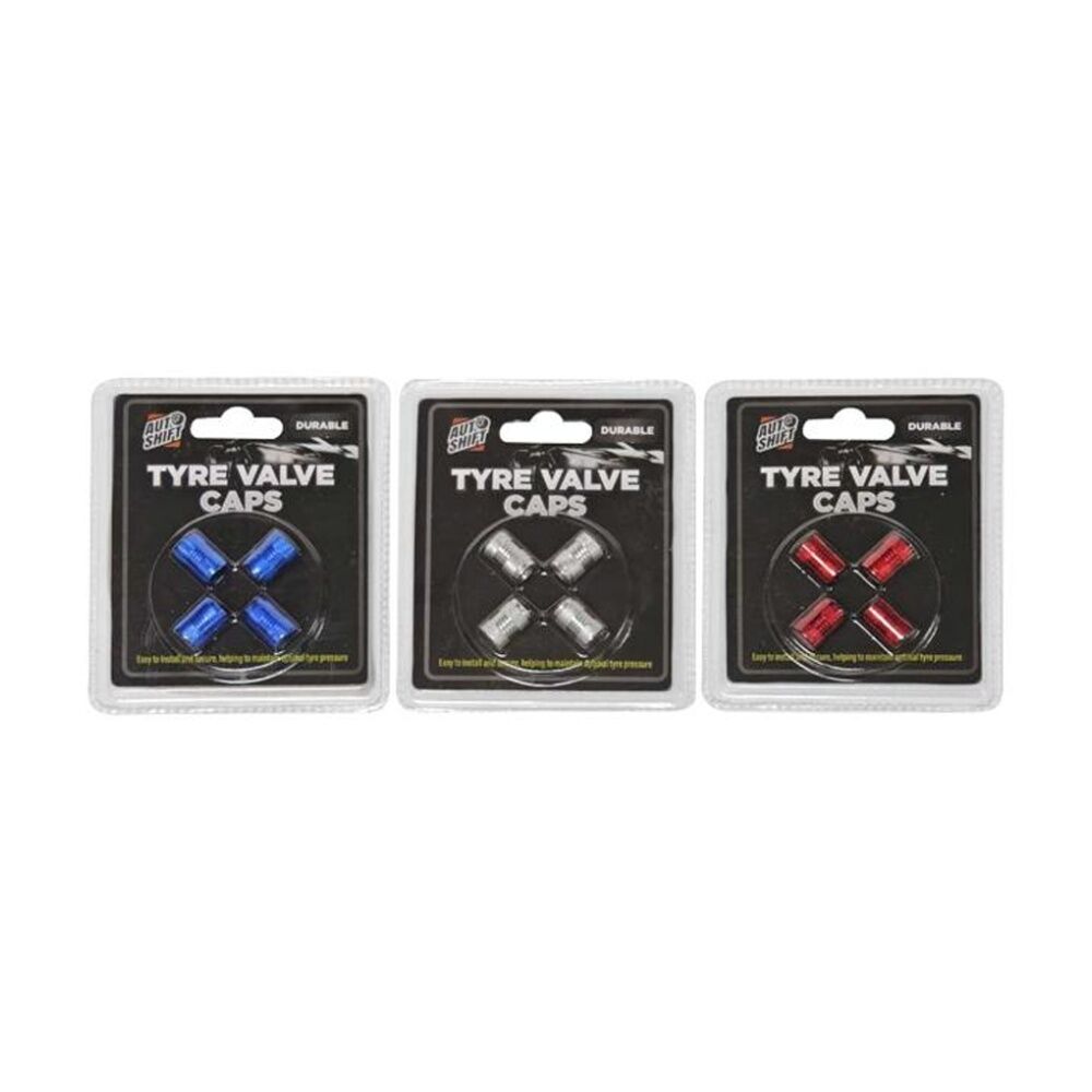 Autoshift 4pc AutoShift Coloured Metal Car Tyre Valve Caps Auto Accessory Assorted (3 Pack) — image 3