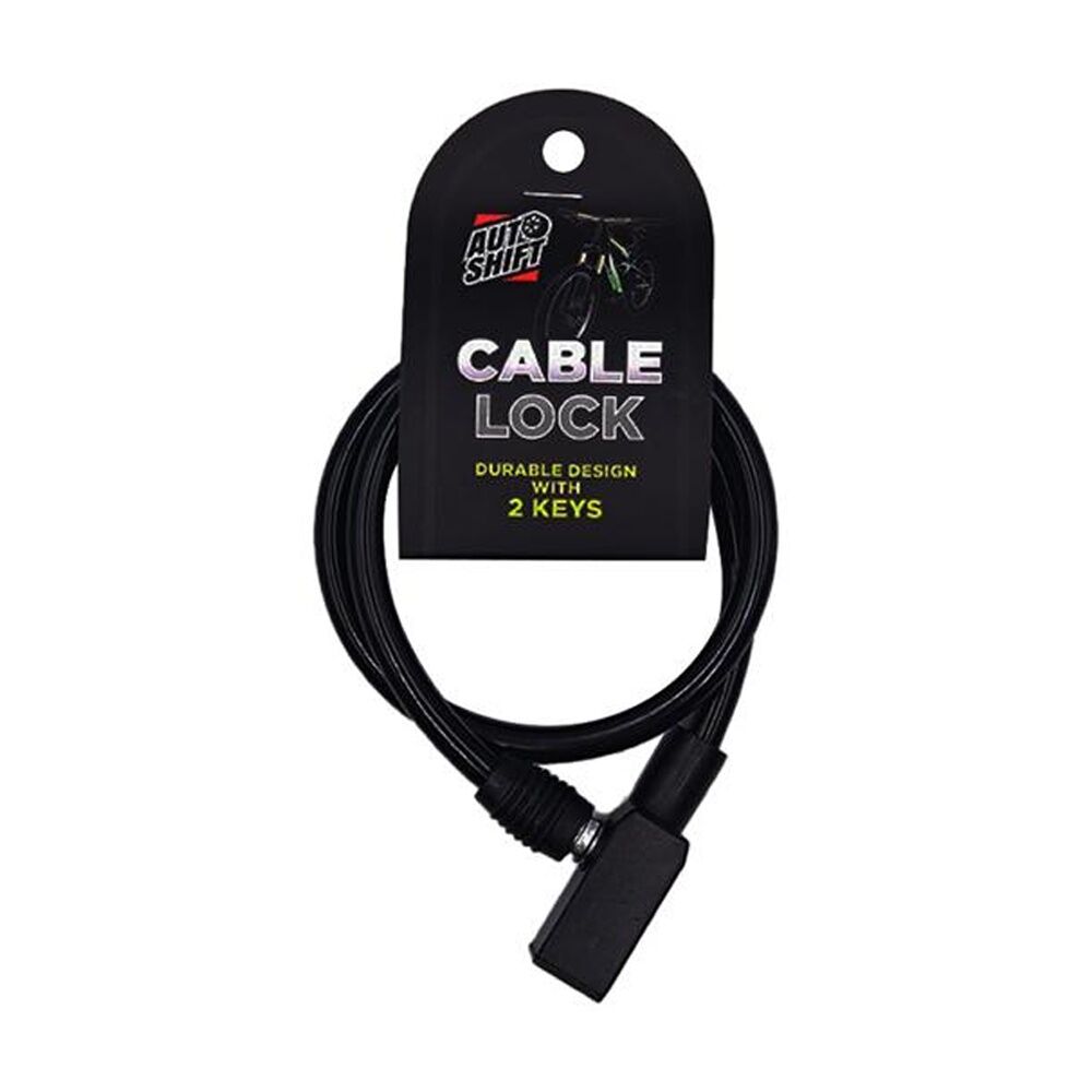 Autoshift Cable Keyed Bike Lock w/2 Keys Property Protection/Security (3 Pack) — image 2