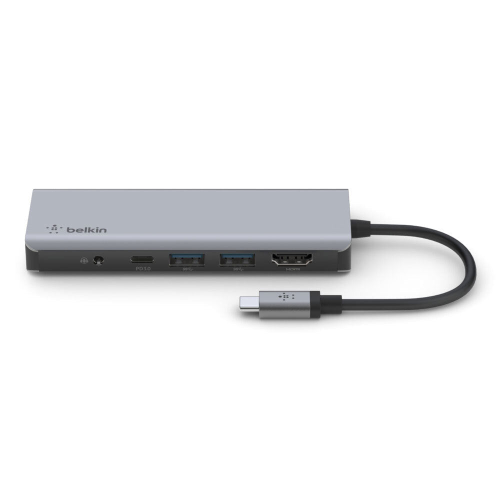Belkin USB-C 7-In-1 HDMI/USB-A/MicroSD/3.5mm Jack Audio Multiport Hub Adapter — image 4