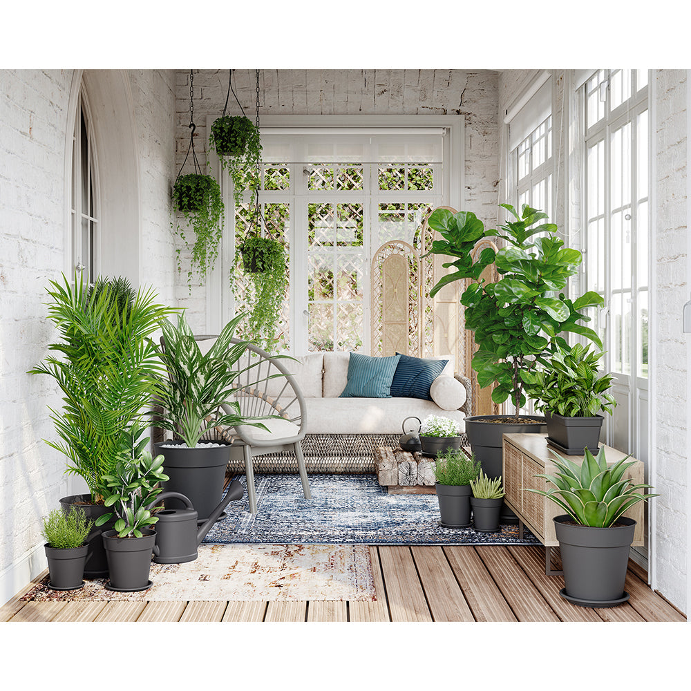 Artevasi Madagascar Plastic Indoor/Outdoor Garden Plant Pot 13x12.4cm Anthracite — image 4