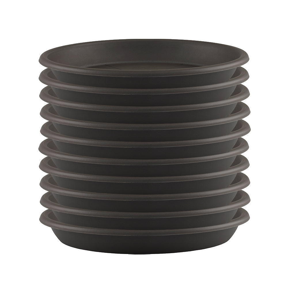 Artevasi Round Plastic Indoor/Outdoor Saucer For Pot 15x1.8cm Anthracite (10 Pack)