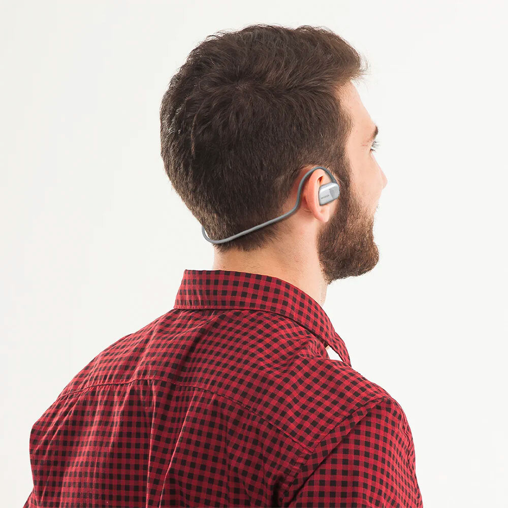 Aiwa Open-Ear Sports Bluetooth Wireless Headphones w/Microphone — White