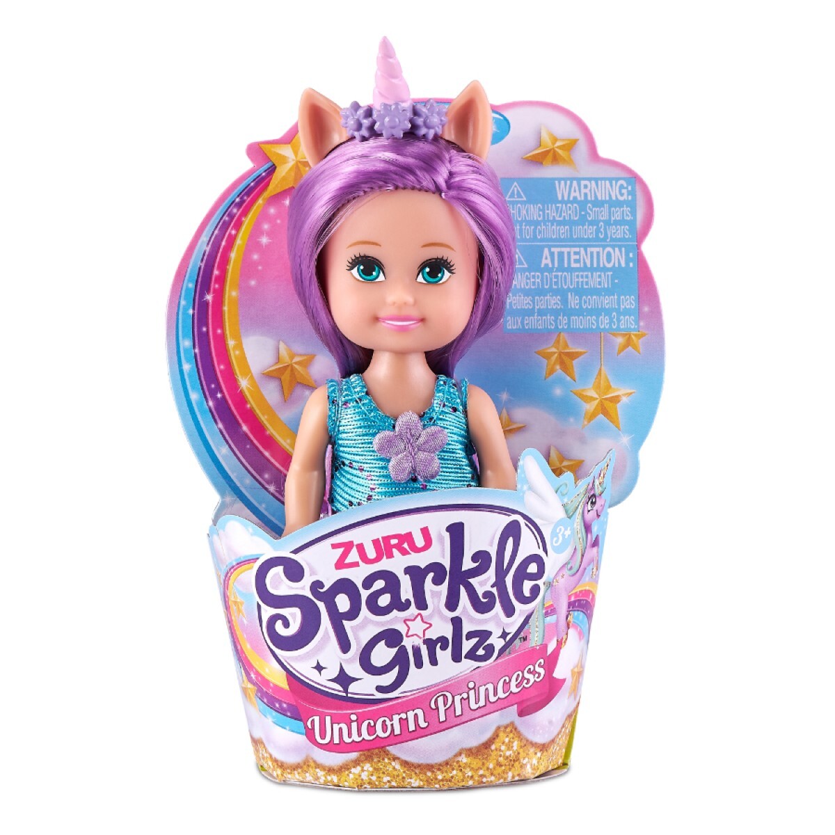 Zuru Sparkle Girlz 4.7" Unicorn Princess Cupcake Doll Toy Children Assort 3+