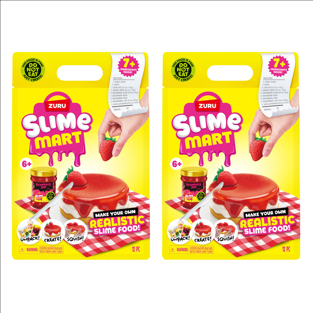 Zuru Slime Mart Small Shopping Bag Series 1 Strawberry Cheesecake Kids Clay (2 Pack)