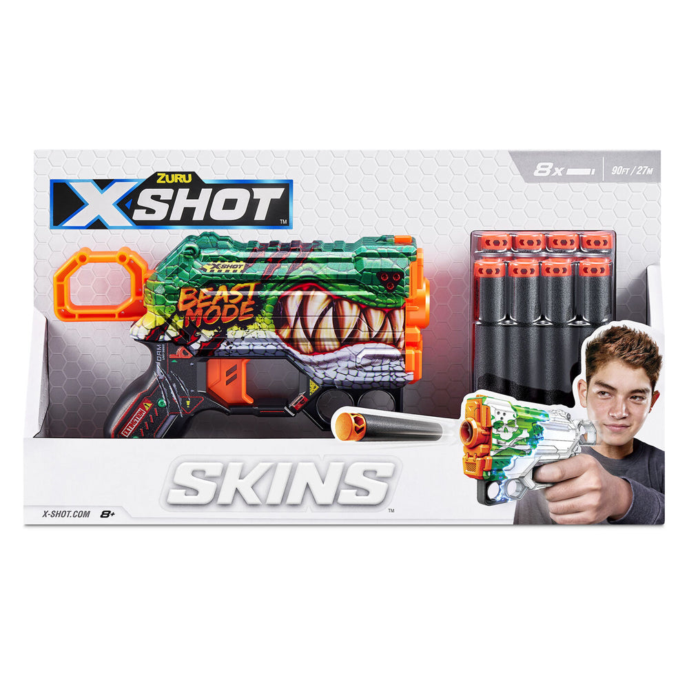 Zuru X-Shot Skins Menace Blaster Toy Gun w/ 8 Darts Assorted Kids/Children 8+ — image 4