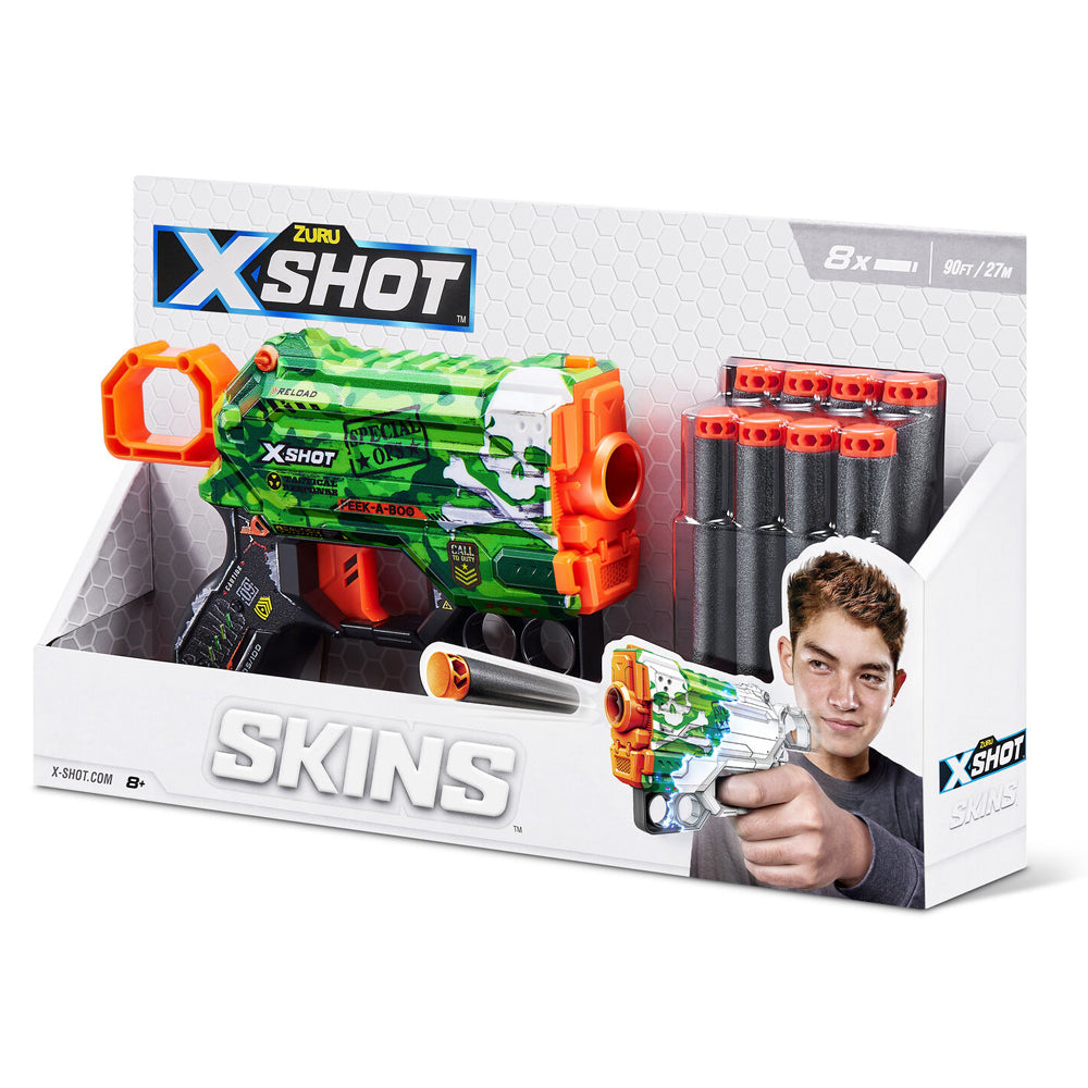 Zuru X-Shot Skins Menace Blaster Toy Gun w/ 8 Darts Assorted Kids/Children 8+ — image 7