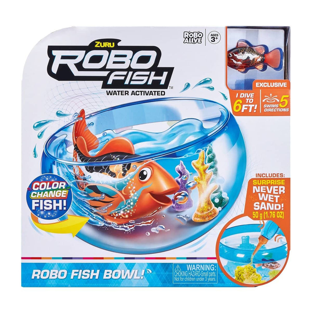 Zuru Robo Fish Playset Colour Changing Kids Interactive Play Toy Assorted 3y+